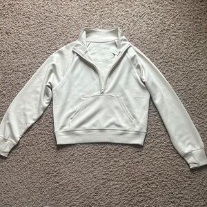 Aerie Cream Quarter-Zip Sweatshirt